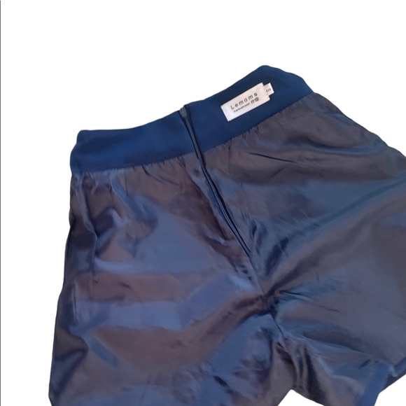 Blue Belted High Waisted Lined Shorts - Size Small - Picture 7 of 7